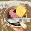 Sable Player Water Children Fun Children Silicone Beach Toy Phembel Ocean Outdoor Parent-Child Beach Place Bodet Place Bodet Durable Sand Digging and Storage Tool D240429