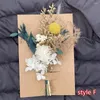 Fleurs décoratives Pampas Grass Boho Dés séché mini bouquet Enveloppe enveloppe Cartes de vœux Invitations de mariage Carte-cadeau MERCI HOME DÉCOR
