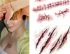 Halloween Zombie Scars Tattoos sticker Fake Scab Bloody Makeup party Halloween Decoration Horror Wound Scary Blood Injury waterpro7781050