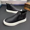 Buty swobodne wysoka, sneaker Men Designer Buty kostki Modna skóra mikrofibry górna wysokość zwiększona płaska tablica platformowa