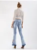 Женские джинсы весна осень для женщин модные цветы 3D вышива
