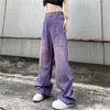 Женские джинсы Bugilaku Streetwear Устроенная джинсовая женщина с высокой талией.
