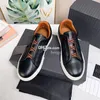 Designer Mens Casual Shoes Business Casual Social Wedding Party Quality Leather Lightweight Chunky Sneakers Formella tränare Storlek 38-45