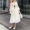 Robes décontractées 2024 femmes vintage à pois