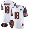 18 Williams 2024 Bears Jerseys Chicago Rome Odunze DJ Moore Jaquan Brisker Darnell Wright Cole Kmet Devin Hester Walter Paerton Montez Sweat Keenan D'Andre Swift