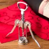 Wine Opener Bottle Openers Stainless steel metal strong Pressure wing Corkscrew grape Kitchen Dining Bar accesssory LL