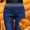 Damesjeans kleden 34 winter jegging fleece warme vrouwen casual potlood broek zwart blauw lange slanke broek vrouwelijke femme pantalon