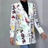 Giacche da donna Trend di moda Pulabo Women Lappel Leopard Stampa per maniche lunghe Giacca Elegante autunno Inverno Lady Cardigan Coat Streetwear