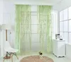 Curtain transparent en osier vide française Style pastoral Fleurs Curtains de gaze imprimées Écran pour le salon CHAMBRE DÉCORATION HOME1002282