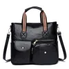 Shoulder Bags Korean Vintage Soft Leather Women Girl Tote Handbags Satchels Messenger