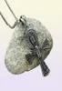 38x58mm Stor antik silver egyptiska ankh hängen halsband i Stainelss stålhuvud i livslängd Skyddsmycken9824514