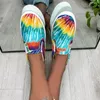 Buty swobodne kobiety Flats 2024 Plus Mase Graffiti Flat Low Cut Slip-On Ladies Canvas Mejczyki Zapatillas Mujer