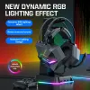 Hörlurar/headset Onikuma X20 Dynamic RGB Gaming Headset med MIC Overear Headphones 7.1 Surround Sound Wired Earpone för PC PS4 Laptop Tablet