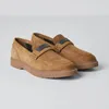 BC Best Men's Suede Mejczyki Białe lato podróż miękka platforma komfortowy z koralikami stylowe buty swobodne z chudymi dżinsami