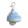 Schlüsselanhänger Schöne Pilzcharme süße Mini Handgestrickte Anhänger Auto Keyring Rucksack Dekoration Handtasche Tasche