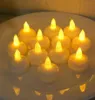 Flameless drijvende kaarsen waterdichte flikkering teenlicht warme witte led kaarsen voor zwembad spa Bathtub Wedding Party Dinner Decor H4563606