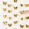 Party Decoration 3D Butterfly Paper Banner Gold Silver Hanging Garland Streamers Decorations For Home Wedding Birthday Diy Decor