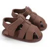 Sandals baby mode pu cuir premier pas sailloir bébé garçons chaussures formelles chaussures néonatals respirant sandales enfants non glisso