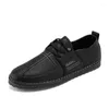 Casual schoenen heren slip op oxfords ademende lederen flats formele Britse stijl jurk mode luxe low top sneakers