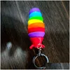 Dekompression Spielzeug 8cm Mini Finger Zappet Toys Slug Snail Raupe Keychain Child ADT Reliever Anti-Angst Squeeze Sensory Lustig Pa dh0ye