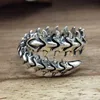 Bandringe Vintage Punk Centipede Paar Ring Gothic Geometric Spike Fünf Finger Hip Hop Super Polished Anime Schmuck Q240429