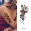 18 Kind Flowers Temporary Tattoos Sticker Body Art Waterproof Disposable Summer Beach Party Tattoo tatouage temporaire 240423