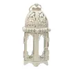 Porte-traits de bougeoirs Accueil Facile à utiliser Lantern Lampe légère de style marocain de style en fer en verre décoration Installer Indoor creux