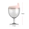 150ml Baby Infant Learning Drinking Bottles Creative Wine Glass Shaped Kids Toldder Nursing Bottle Feeding Goblet Duckbill Cup 240409