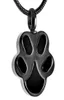 IJD9292 Mijn huisdierkattenhond zwarte pootprint crematie sieraden voor as draagbare urn ketting aandenken herdenkingshanger voor vrouwen Men229653716