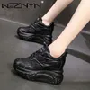 Casual Shoes 2024 Hollow High Heels 10cm Sneakers Chunky Autumn Spring Platform Wedge Fashion Breathable Women Summer