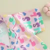 Clothing Sets Toddler Baby Girl Satin Matching Pajamas Set Big Sister Little Button Down Shirt Shorts 2 Piece Summer Sleepsuit