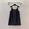 Basic Casual Dresses Designer Summer Nylon Series stof contrasterende driehoek Logo Minimalistisch en modieuze A-Version Mouwloze losse riemjurk ll5o