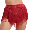 Wear Womens Womens Ringestone Tassel Fringe Fringe Dance Jupe Ballroom Latin Salsa Tango Samba Rumba Dancing Performance Costume Dancewear