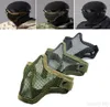 Demi-face en métal en acier en acier net de chasse tactique de protection Tactique Airsoft Mask Motion Mask TY9413153794