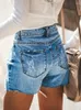 Women's Jeans Summer Women High Waist Ripped Shorts Lady Sexy Nightclub Vintage Punk Denim Pants Cut Out Streetwear Fashion