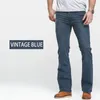 Mäns jeans herrar blossade smala fit blå svarta byxor designer klassisk manlig stretch sexig exotisk öppen grenfri dragkedja denim byxor