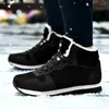 Casual skor män stövlar vinter snö för kvinnor utomhus icke-halk varm päls bomull 2024 Big 48 vattentätt unisex läder