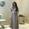 Ropa étnica 2024 Vestido de Ramadán Mujeres Dubai Abaya Diamante Vestidos de fiesta de la noche Big Kaftan Hijab Abayas Jilbab Robe Eid Islam