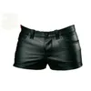 Heren shorts Heren Summer Seks Zwart leer Casual Skinny Motorcycle Riding Pu Street Boxer Club Punk Short Pants