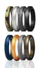Wedding Rings 8pcsset Grade FDA Silicone For Men Hypoallergenic Crossfit Flexible Bands Finger Sporty Size714 CN0446118555