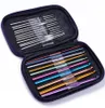 Practical 22 PcSet Multi Aluminum Needles Crochet Hooks Set Knitting Needle Tools With Case Yarn Craft Kit ZA09218202617