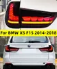 Lâmpada traseira automática para BMW X5 F15 Luz traseira LED 2014-20 18 F15 Dragon escala de nevoeiro traseiro Sinal de giro do freio