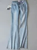 Jeans feminino taruxy retrô baixa cintura azul para mulheres 2024 Bodycon calças laradas Senhoras Basic Slim Fit Summer Street Woman casual