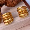 Simple Multi-layer Winding Metal Ring Gold Color for Women Brass Jewelry In High Quality 240417