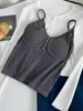 Tanques femininos Sexy Women Tank Crop Top Top Solid Color Spaghetti Strap