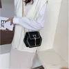 Shoulder Bags Lady Fashion Shoulderbag Pu Luxury Leather Crossbody Bag Hexagon Woman Chain Sanding Process Women
