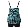 Swimwear Women's Tropical Print Tankini ensembles pour femmes 2024 Summer Boho en deux pièces de maillot de bain en maillot de bain débardeur avec des boys