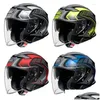 Casques de moto à quatre couleurs Open Face Shoei J-Cruise II Aglero TC-2 jet Helmet Riding Motocross Racing Motobike Drop Livrot Automo Dhuex