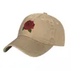 Ball Caps Rose Denim Baseball Cap Red Flower Kpop Trucker Hat Summer Men Women Street Style Design