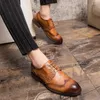 Casual Shoes Men's Formal Dress Leather Luxury Mens Oxford Italian Plain Toe Lace Up Office Business Suit For Men